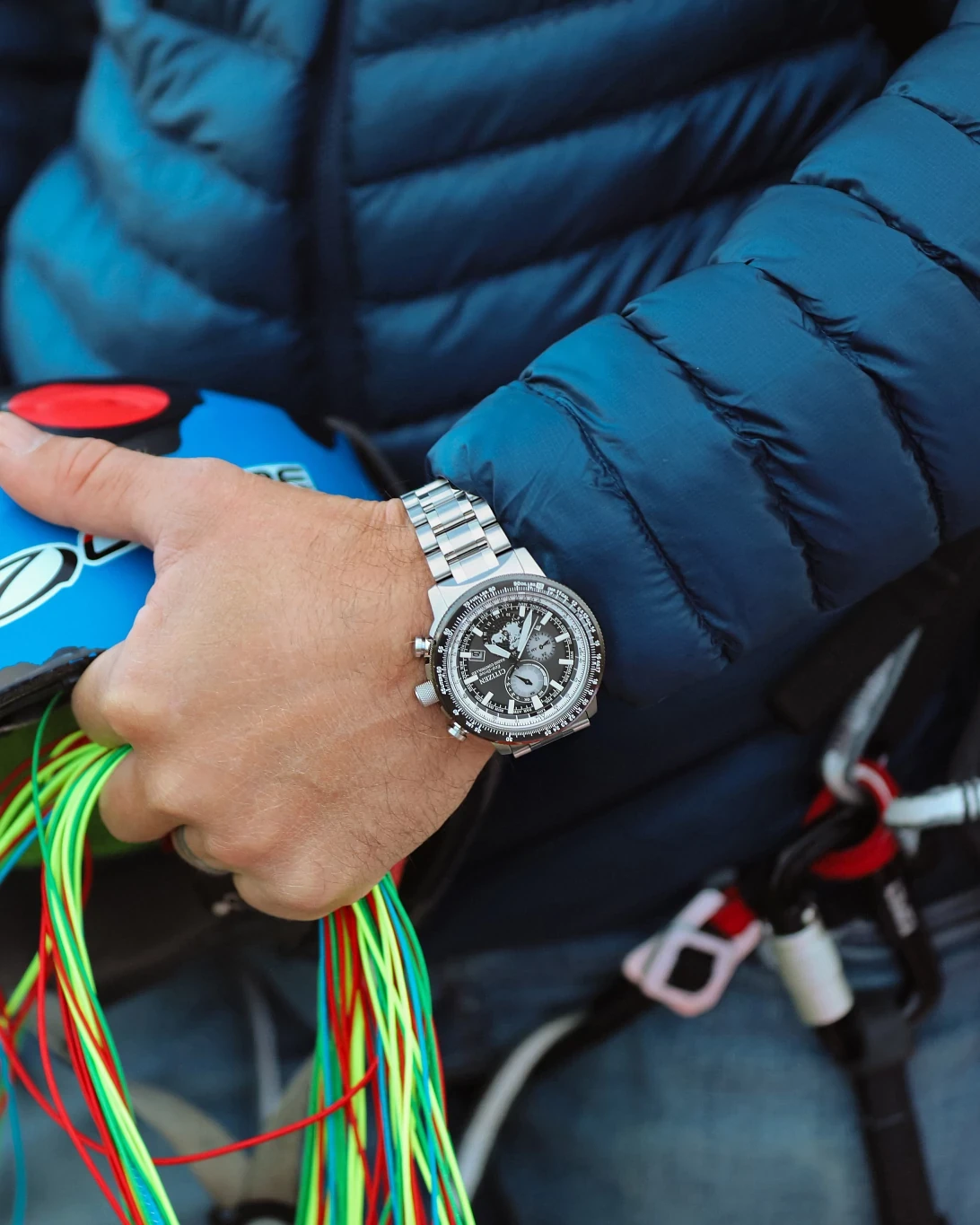 TOURNAMENT MASTER DRY 2-53ＨＲ Promaster Geo Trekker Gray Dial Stainless Steel Bracelet BY3006